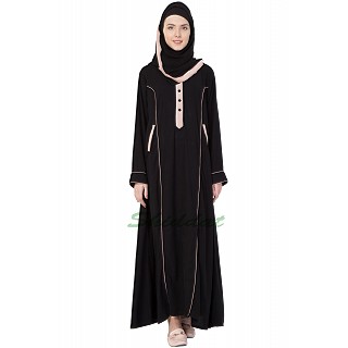 Beautiful and Elegant Black & Pink Abaya